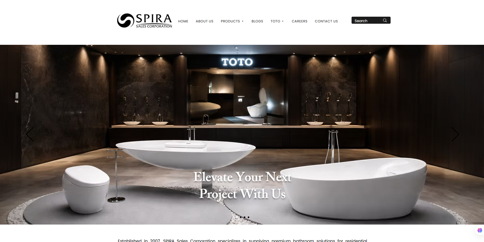 SPIRA Sales Corporation website screenshot